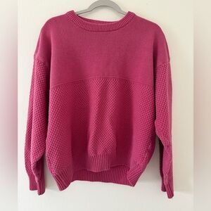 ✨VINTAGE- Eddie Bauer Vintage 100% cotton pink Knit sweater size large